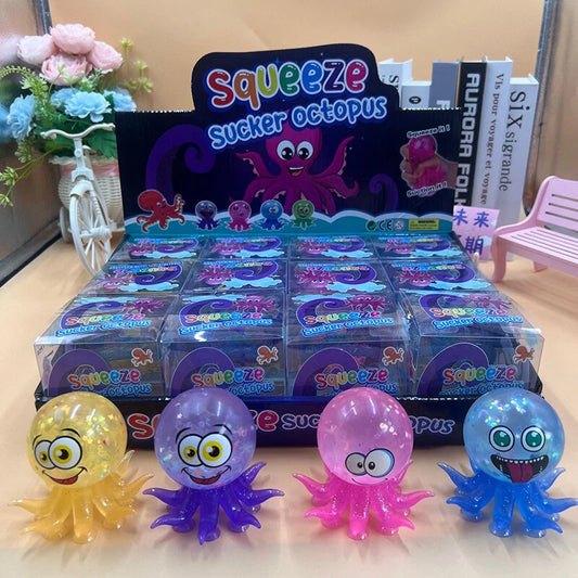 Octopus Squishy Toy With Suction