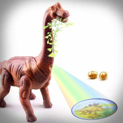 Walking Realistic Toy Dinosaur Make Sounds Light Eyes Projection Lay Egg