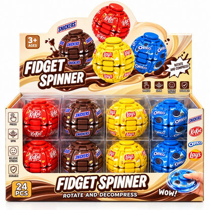 Choco Pop Spinner Ball – Cute Snack Design Fidget Toy