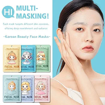 Princess-Themed Facial Masks – Cute & Effective Skincare Collection(Set Of 3)
