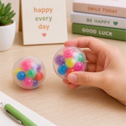 Mesh Squish Ball Fidget Toy – Stress Relief Squeeze Ball