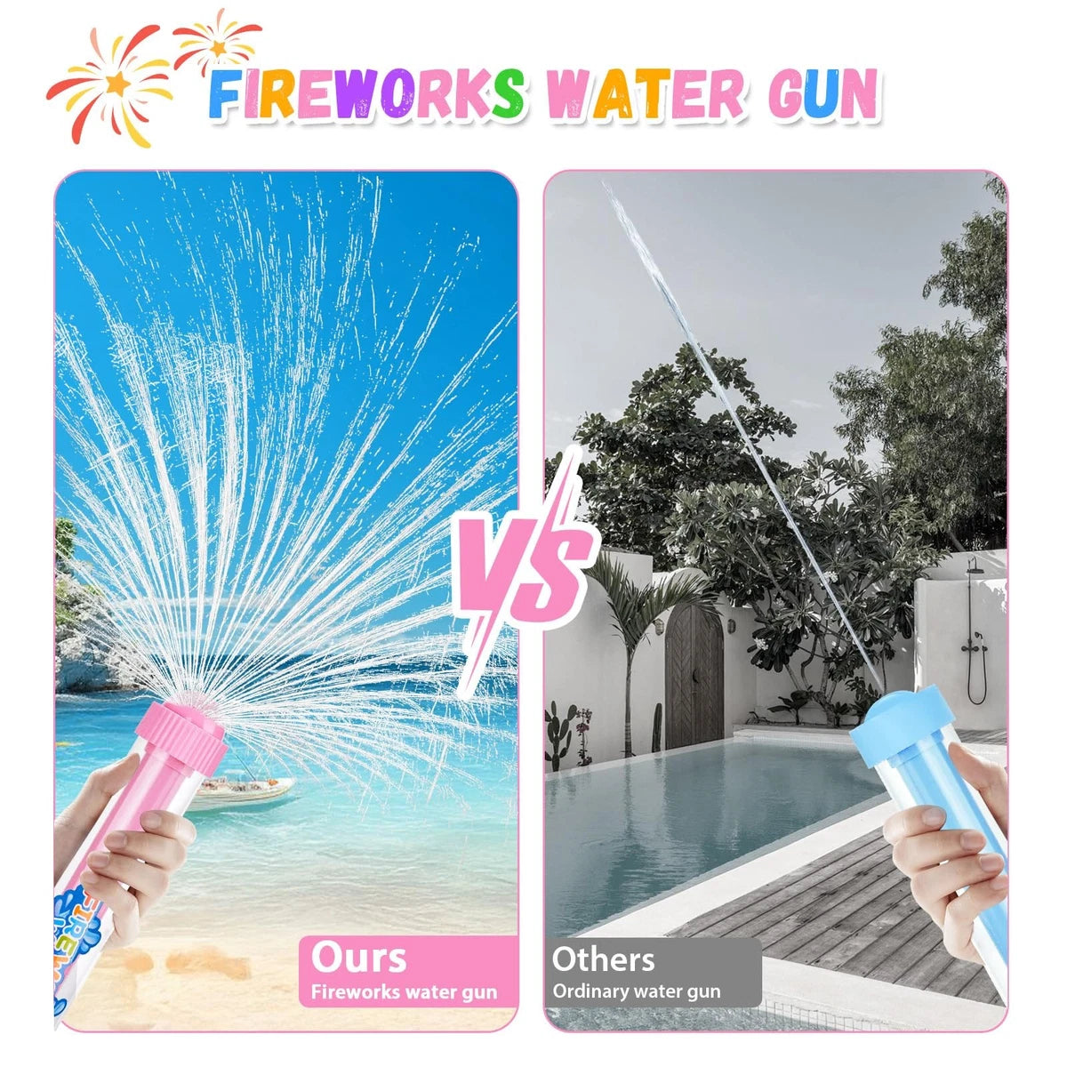 Kids Summer Fun Fire Work Fountain Water Gun Stick