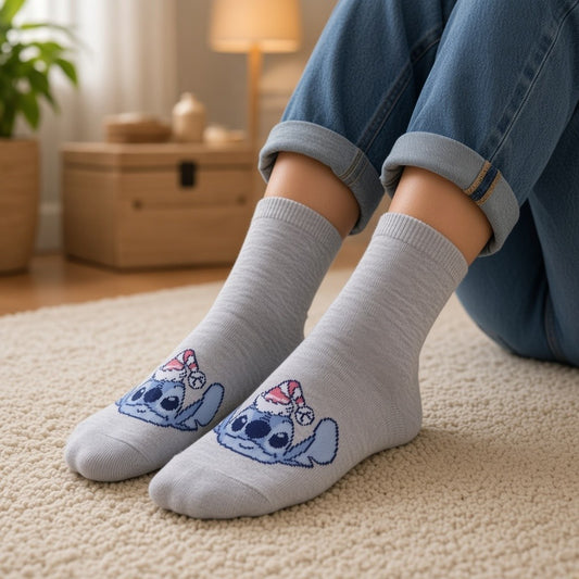 Stitch Character Socks for Kids (3–7 Years)