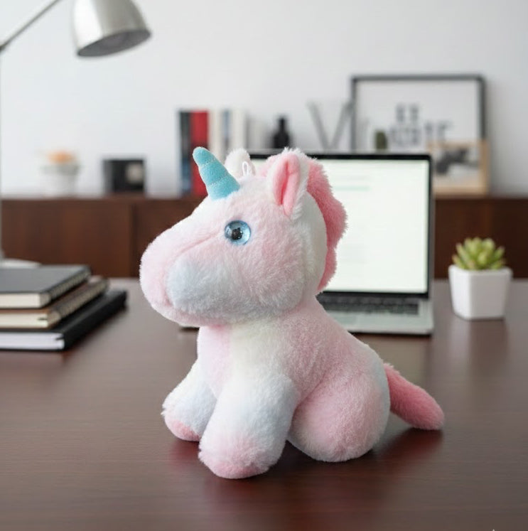 Unicorn Fur Stuff Toy with 3D Eyes | Soft Plush for Kids