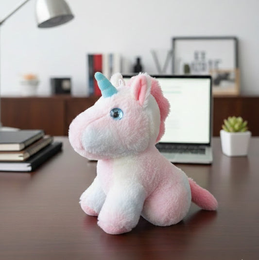 Unicorn Fur Stuff Toy with 3D Eyes | Soft Plush for Kids