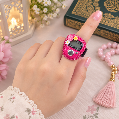 Bedazzled Digital Tasbih Finger Counter Ring