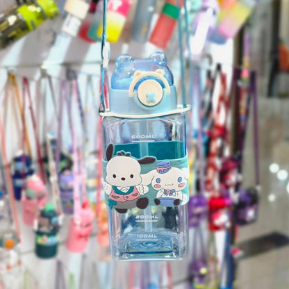 Sanrio Water Bottle With Strap | Kuromi | Cinnamoroll