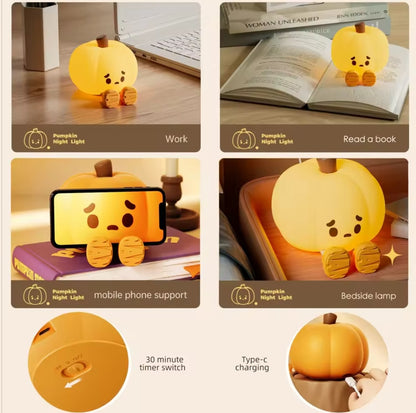 Pumpkin Buddy Silicon Touch Lamp