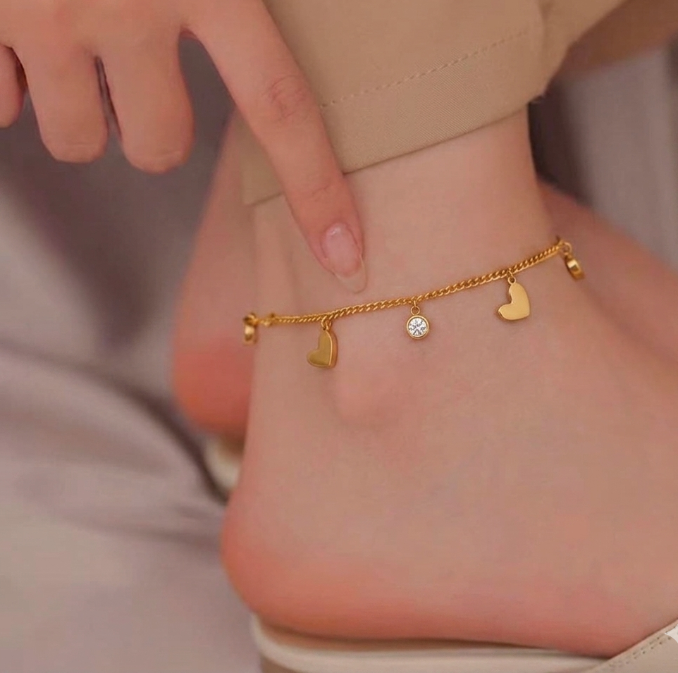 Pinteresty Charms Stainless Steel Anklet