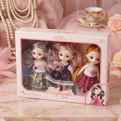 Realistic Bendable Dolls Set Of 3