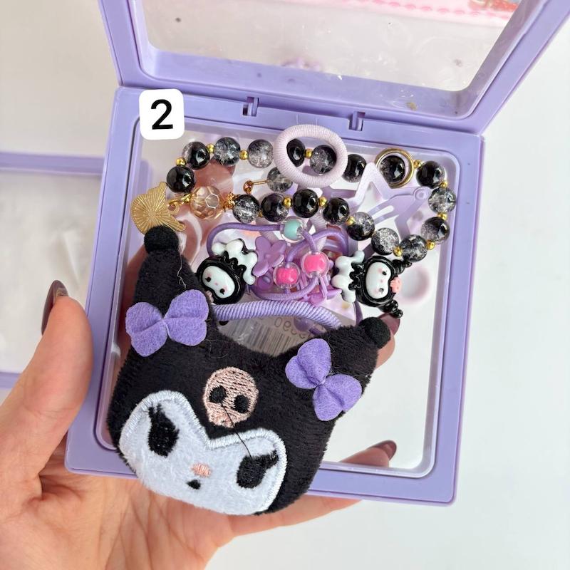 Kids Kuromi Hair Accessories And Jewellery Set