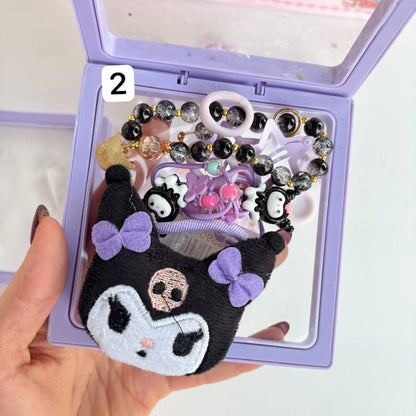 Kids Kuromi Hair Accessories And Jewellery Set