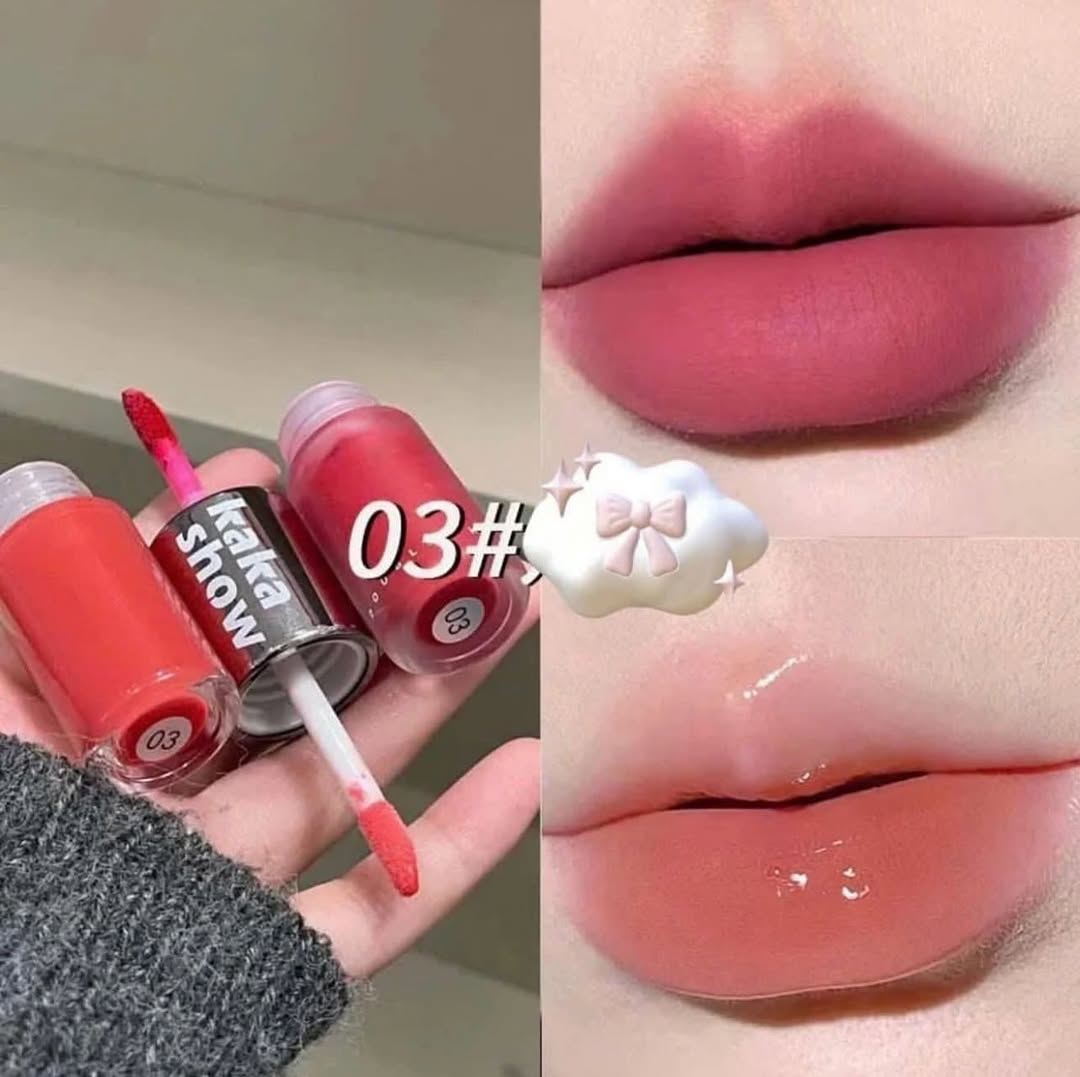Korean Double-Headed Lip Gloss & Matte Liquid Lipstick Set