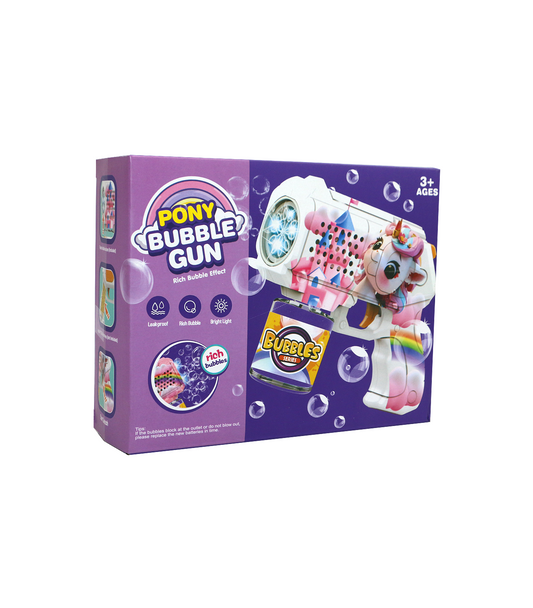 Pony Bubble Gun With Lights