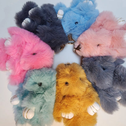 Furry Bunny Bag Hanging Keychain – Cute Plush