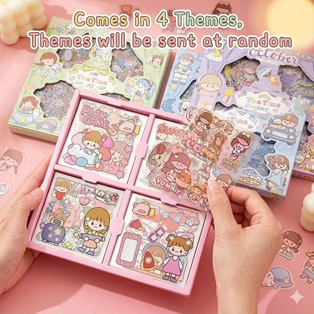 100 Sheets Kawaii Sticker Box