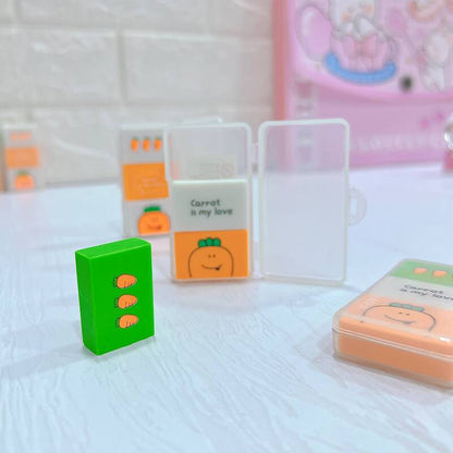 Carrot Pencil Eraser Set of 3