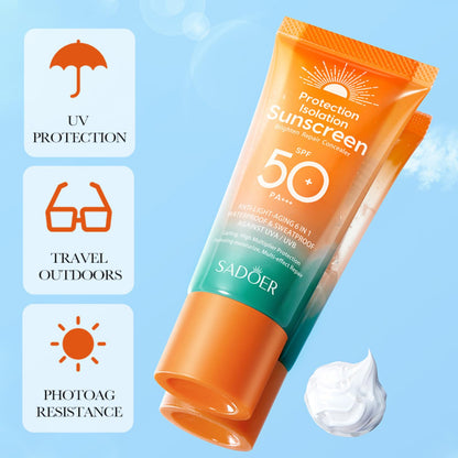 Spf 50 + Gel And Creamy Moisturizing Sunblock Sunscreen