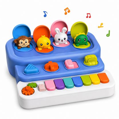 Animal Musical Pop-Up Piano with Lights, Sounds & Interactive Keys