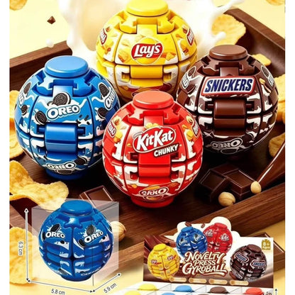 Choco Pop Spinner Ball – Cute Snack Design Fidget Toy