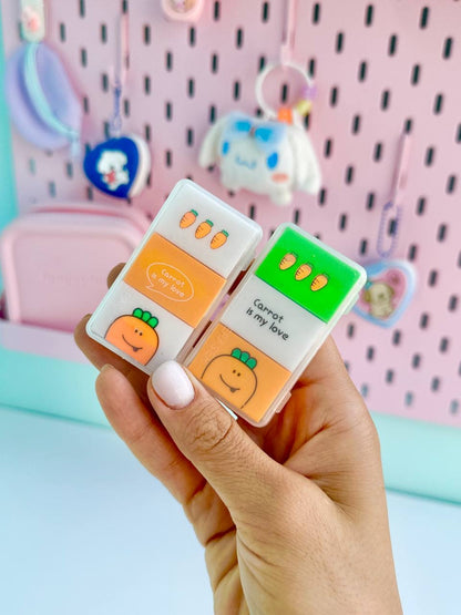 Carrot Pencil Eraser Set of 3