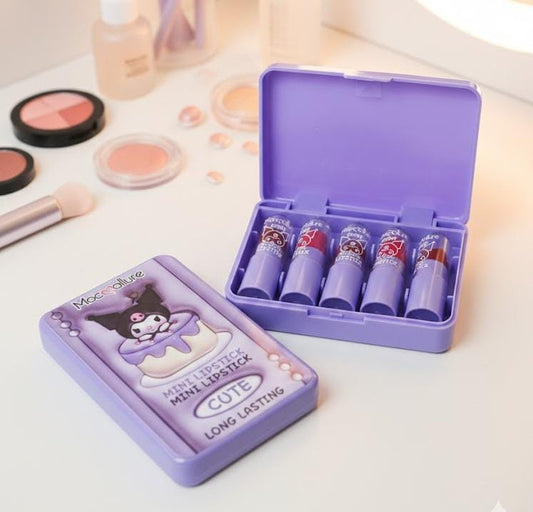 Kuromi Mini Lipsticks Pack Of 5 With Box