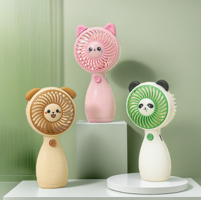 Cute Animal Mini Handheld Fan – 3 Air Modes