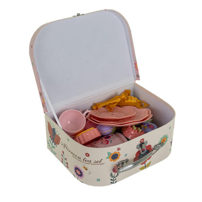 42-Piece Afternoon Tea Party Set – Durable Plastic Toy Set with Portable Case