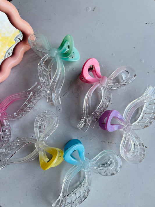 Pastel Bow Hair Claw Clip | Catcher