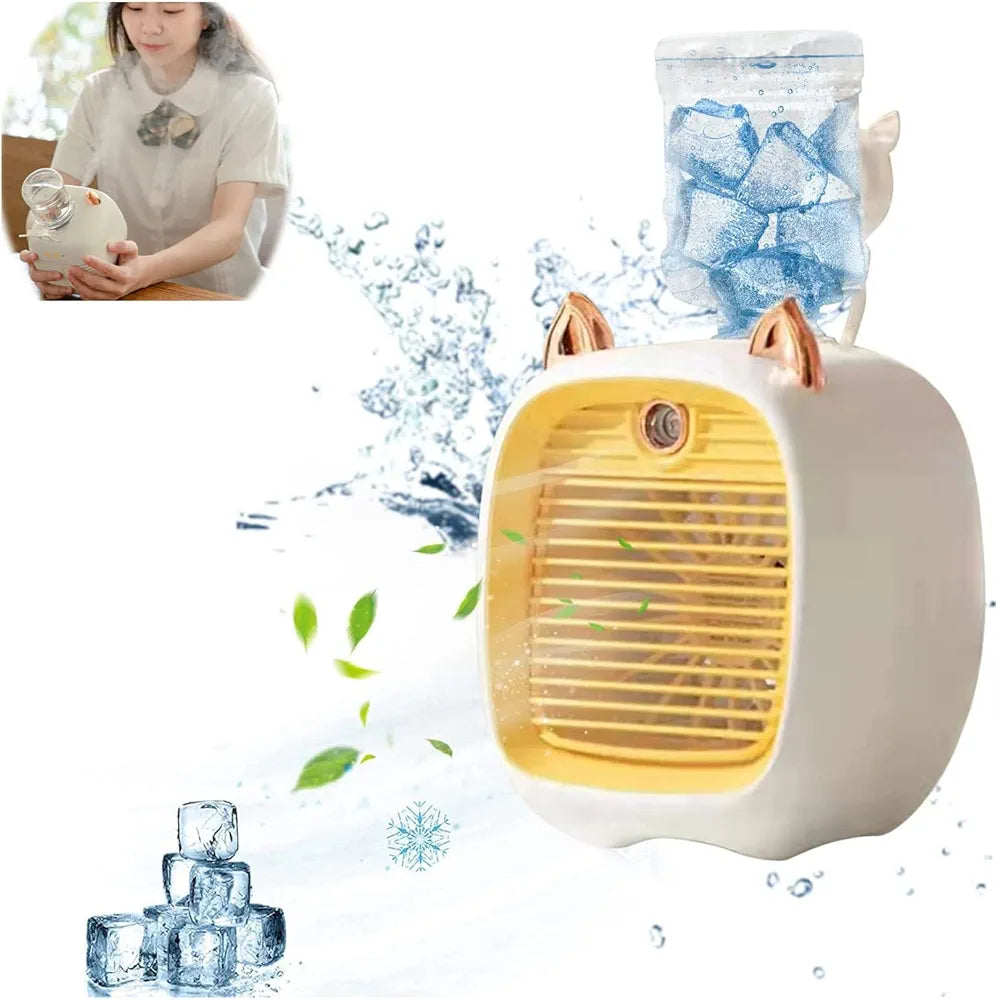 Rechargeable Air Cooler Fan With Lights