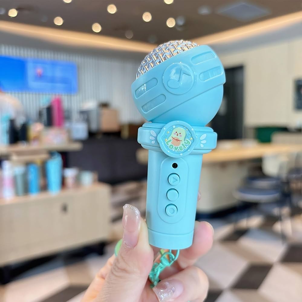 Mini Wireless Karaoke Mic Keychain – Record & Play Music