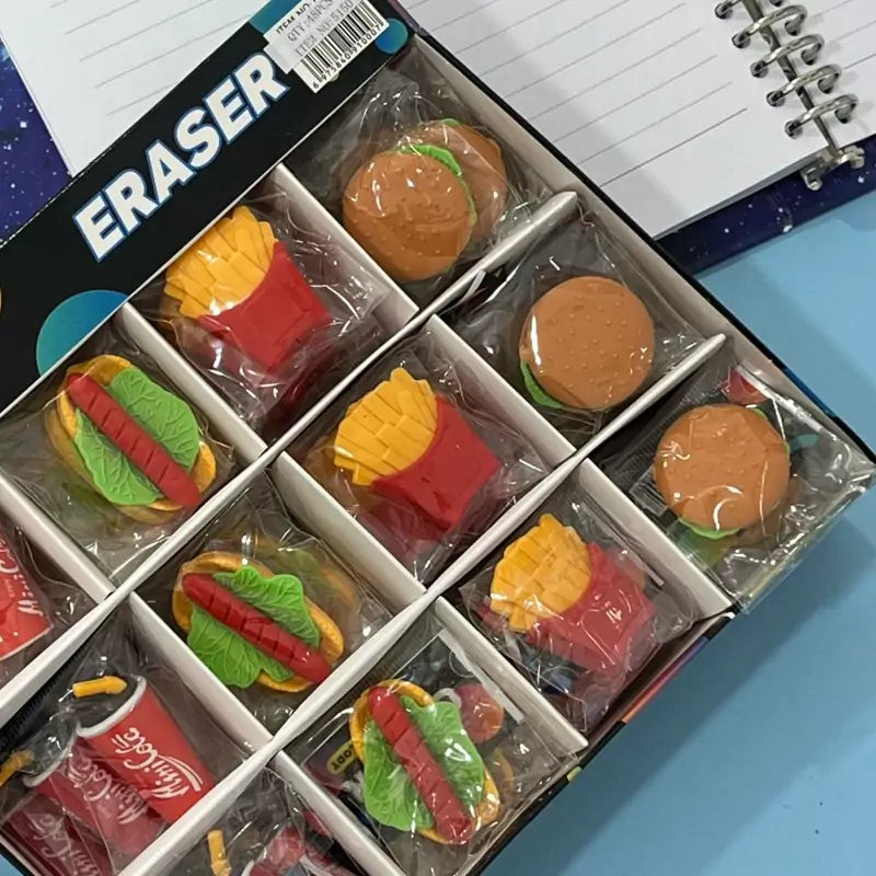 Food Pencil Erasers (Set Of 4)