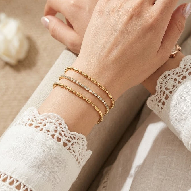 Triple Chain Stainless Steel Bracelet