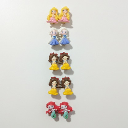 Princess Theme Hair Clips ( Pair)