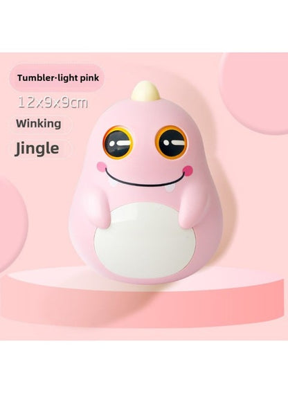 Dino Roly Poly Tumbler Toy – Blinking Eyes & Fun Sounds