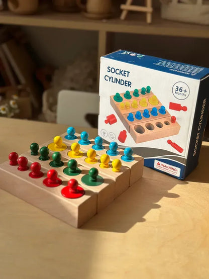 Wooden Montessori Knobbed Cylinders