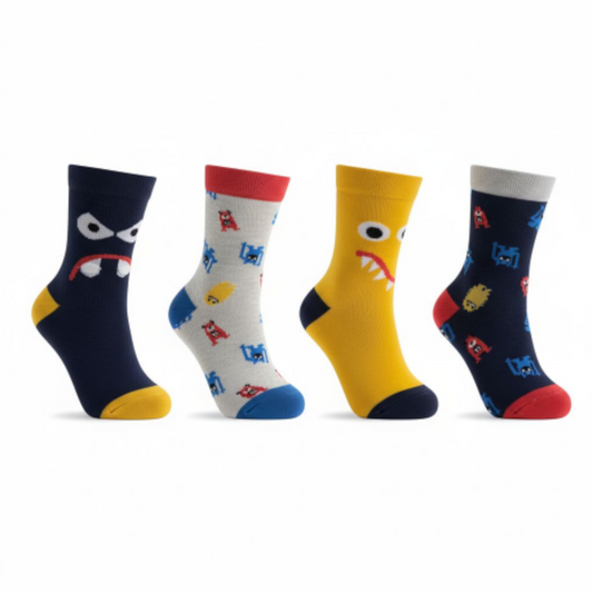 Funky Monsters Socks | Set Of 4 Pairs
