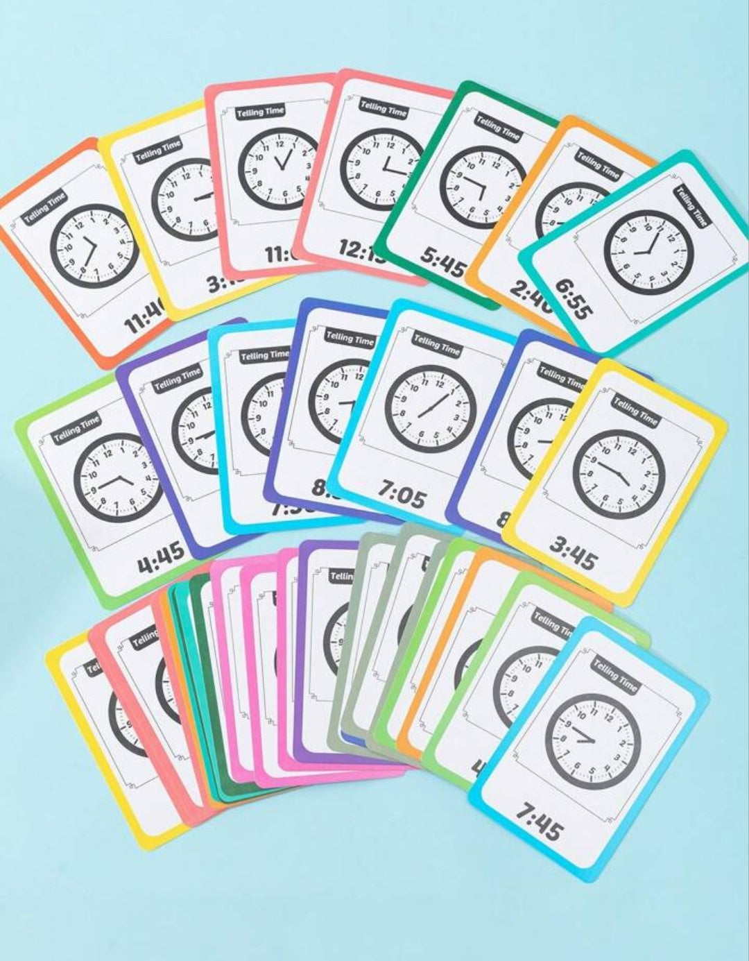 Telling Time Early Education Flash Cards