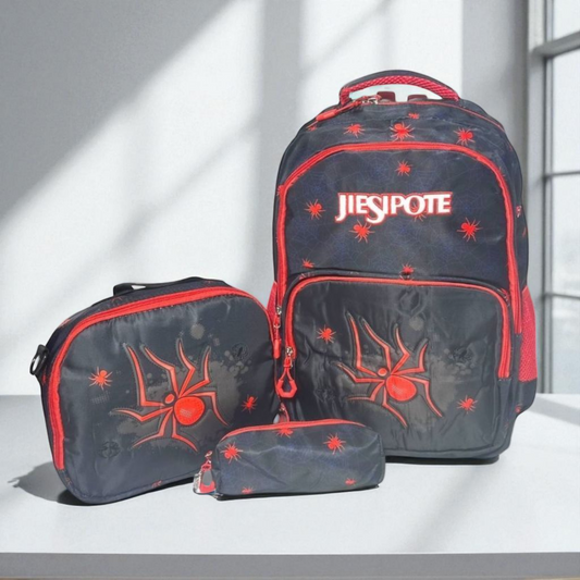 Jiesipote Spiderman 3 Pc School Bag 