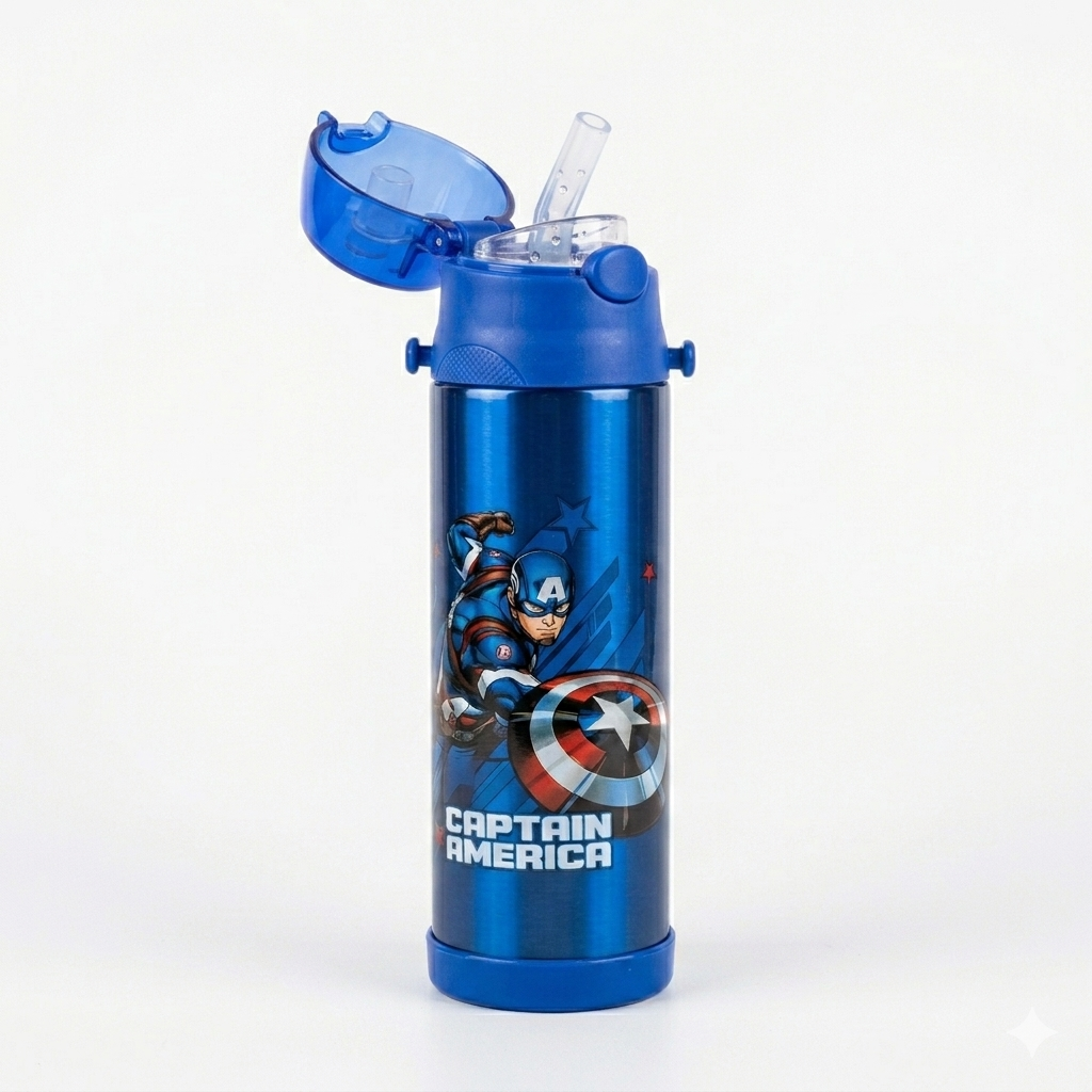 Captain America Kids Stainless Steel Water Bottle