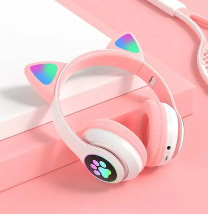 Wireless Cat Ear Headphones With Mic
