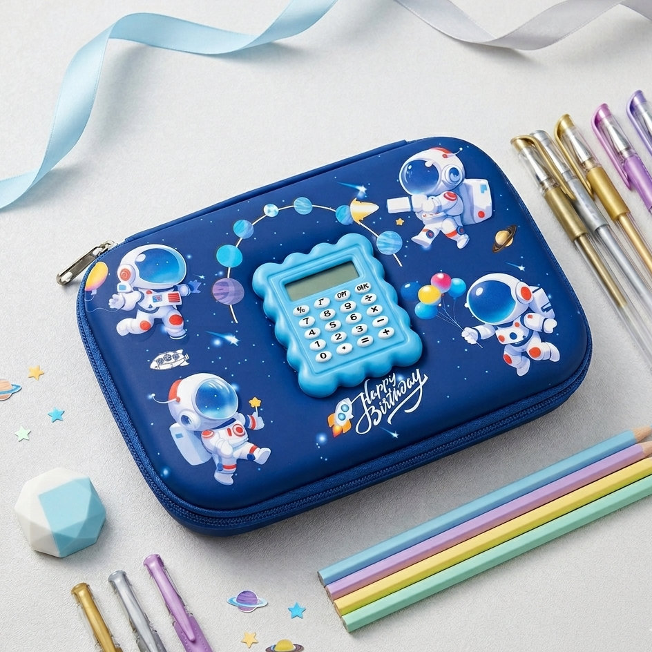 Calculator Stationery Organizer Pencil Pouch
