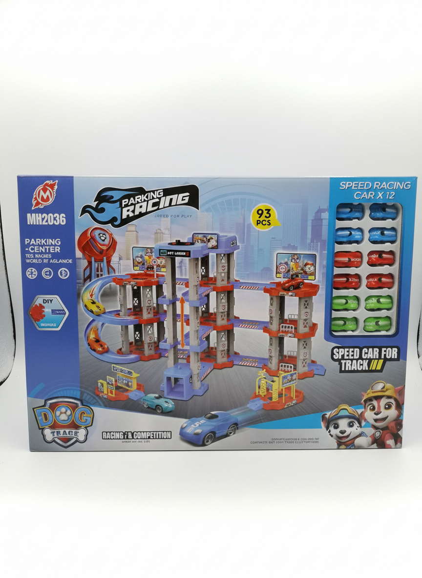 Paw Patrol Big Size Parking & Racing Playset | 93 PCS