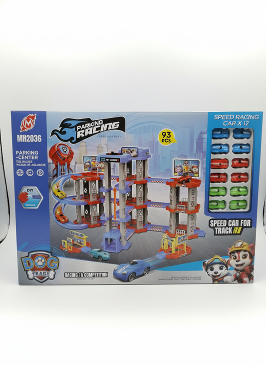 Paw Patrol Big Size Parking & Racing Playset | 93 PCS