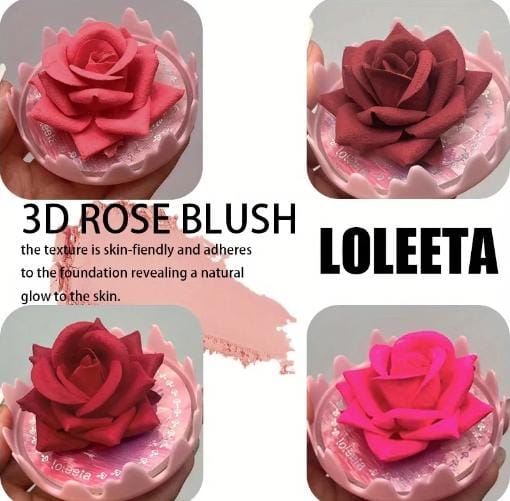 3D Rose Flower Blush & Highlighter