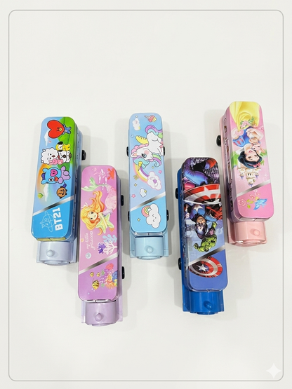 Train Pencil Box with Moveable Tyres