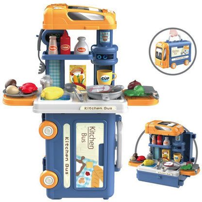 Multifunctional 3 in 1 Kitchen Bus Toy 32 Pcs