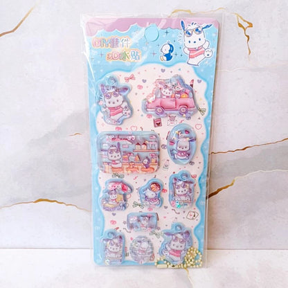 Sanrio Cartoon 3D Water Filled Stickers With Hangings