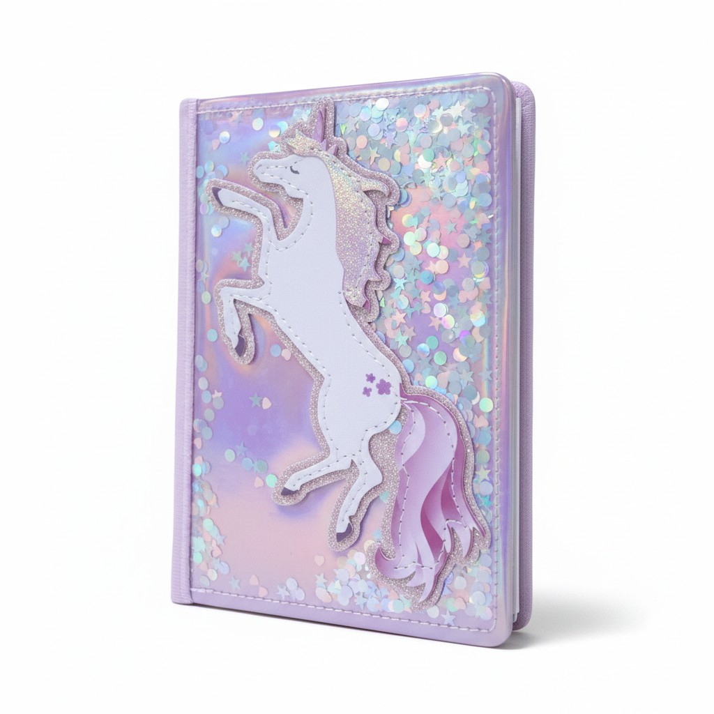 Magical Unicorn Shimmer Journal – Sparkling Sequin Stationery