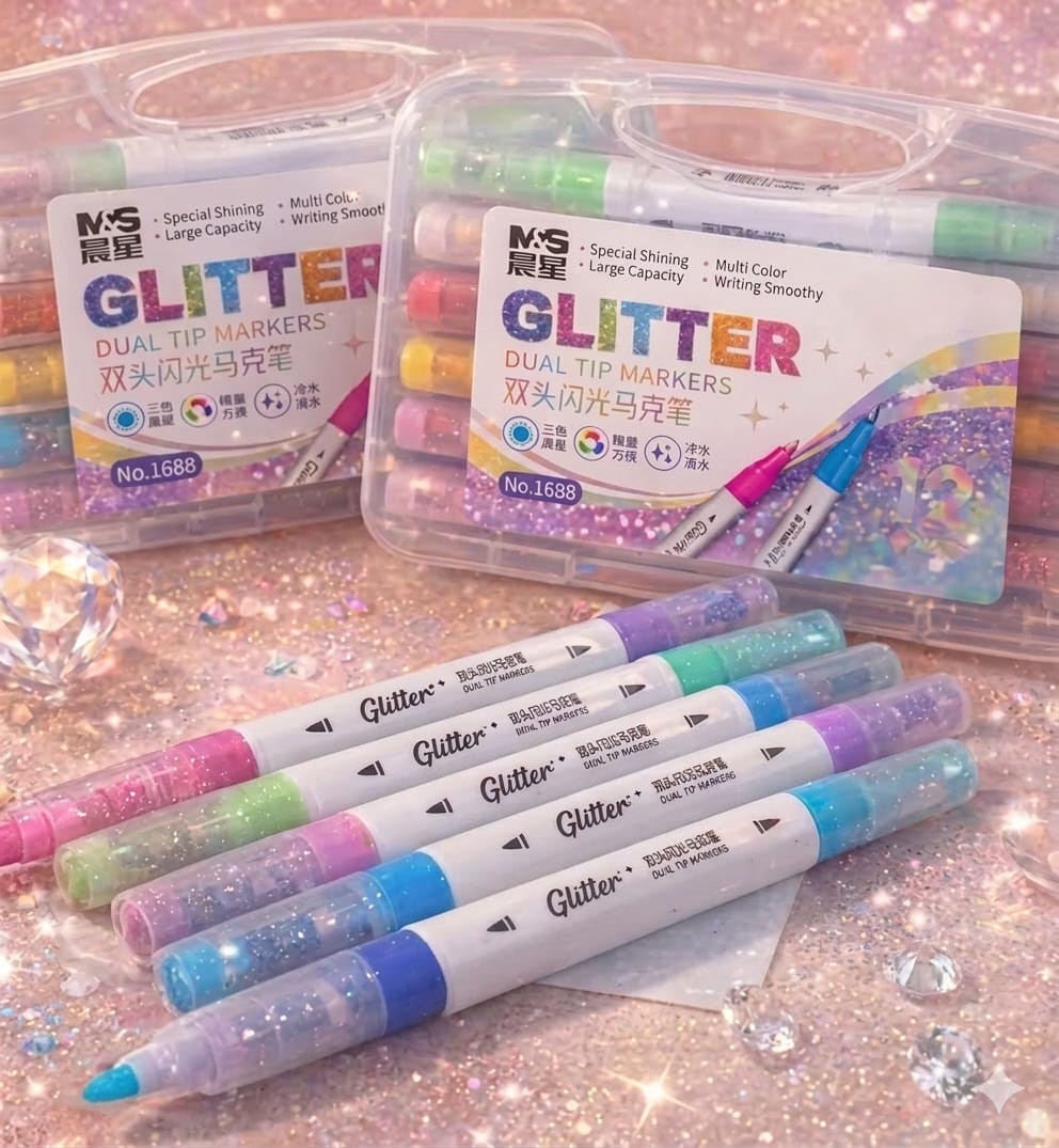 Glitter Dual Tip Markers